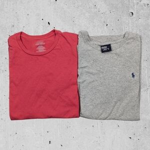 Lot of 2 Polo Ralph Lauren T Shirt Size Medium Red & Grey Tee